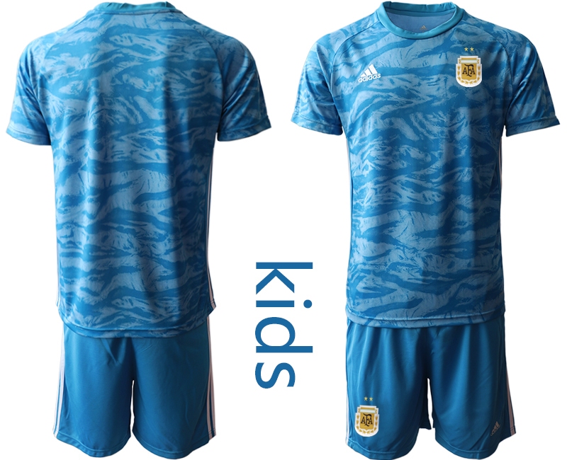 Youth 2021 European Cup Germany blue goalkeeper Soccer Jerseys